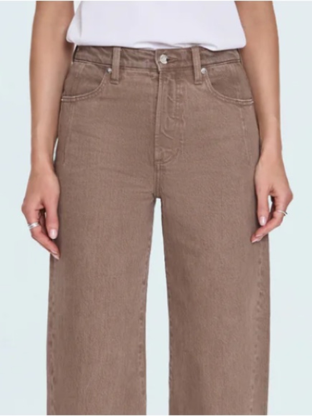 PISTOLA ANTHROPOLOGIE High-Rise Wide-Leg Frayed Jeans